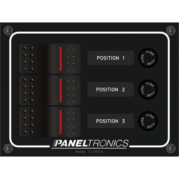 Paneltronics Dc 3 Position Illuminated Rocker Switch 9960014B